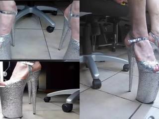 Webcam movie with 10 Inch Glitter Heels, xxx movie 8b