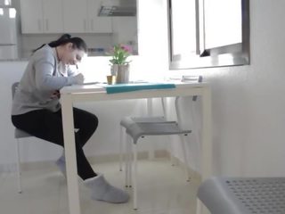 Incredible couple fucking in the kitchen while playing on it IV