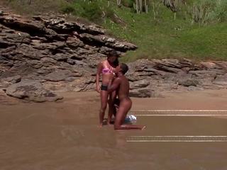Hard and Rough Big Black penis porn on Public Beach: x rated video e5