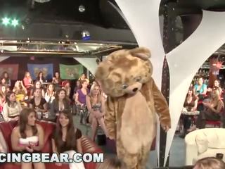 DANCING BEAR - Wild Party Girls Suck off Big phallus Male Strippers!