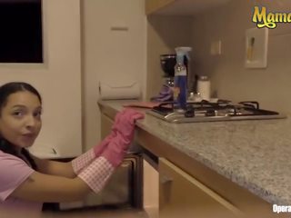 Petite Latina Maid Cleans The Kitchen And My Big johnson x rated film films