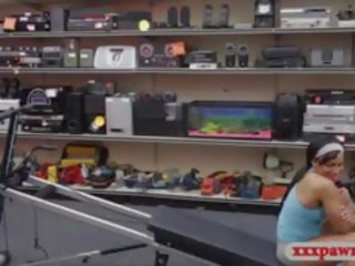 Muscular Chick Fucked In The Pawnshop For A Lot Of Money
