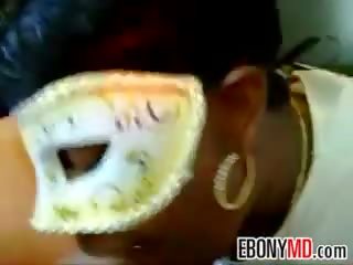 Masked Ebony harlot Wants To Swallow johnson