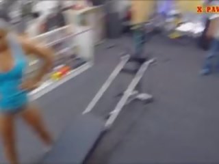 Muscular Chick Poses On Camera And Fucked In The Pawnshop