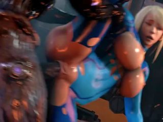 Mutant a foder samus com um monstro caralho